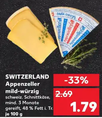 Kaufland SWITZERLAND Appenzeller mild-würzig Angebot