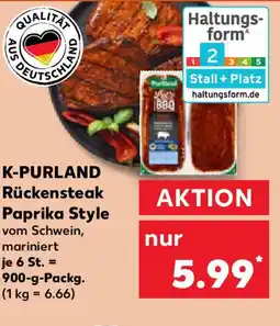 Kaufland K-PURLAND Rückensteak Paprika Style Angebot