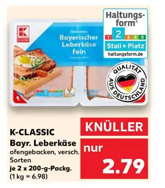 Kaufland K-CLASSIC Bayr. Leberkäse Angebot