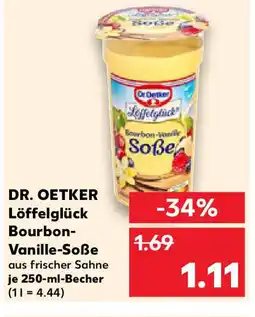 Kaufland DR. OETKER Löffelglück Bourbon- Vanille-Soße Angebot