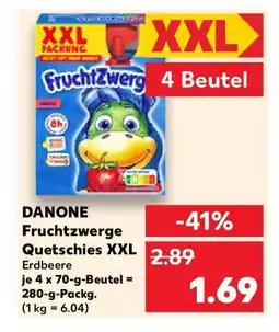 Kaufland DANONE Fruchtzwerge Quetschies XXL Angebot