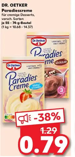 Kaufland DR. OETKER Paradiescreme Angebot