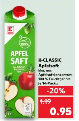 Kaufland K-CLASSIC Apfelsaft Angebot
