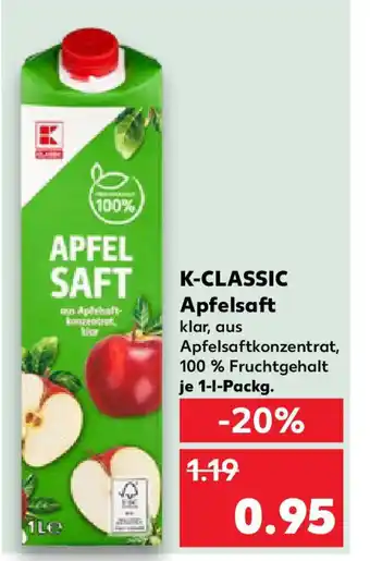 Kaufland K-CLASSIC Apfelsaft Angebot
