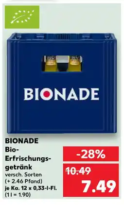 Kaufland BIONADE Bio- Erfrischungs- getränk Angebot