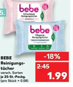 Kaufland BEBE Reinigungs- tücher Angebot