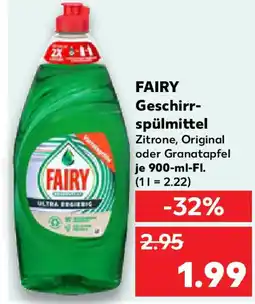 Kaufland FAIRY Geschirr- spülmittel Angebot