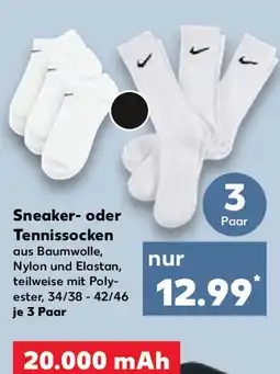 Kaufland Sneaker- oder Tennissocken Angebot