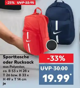 Kaufland Sporttasche oder Rucksack Angebot