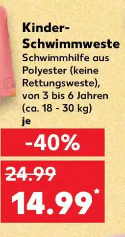Kaufland Kinder- Schwimmweste Angebot