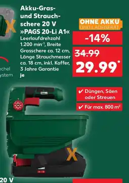 Kaufland Akku-Gras- und Strauch- schere 20 V >>>PAGS 20-Li A1<< Angebot