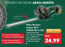 Kaufland Akku-Hecken- schere 20 V >>>PHSA 20-Li C3« Angebot