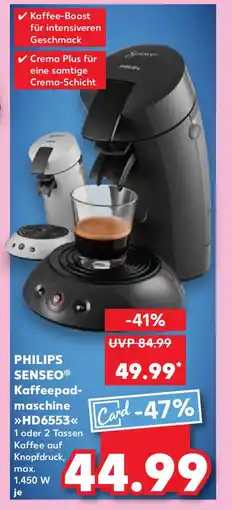 Kaufland PHILIPS SENSEO® Kaffeepad- maschine >>>HD6553<< Angebot