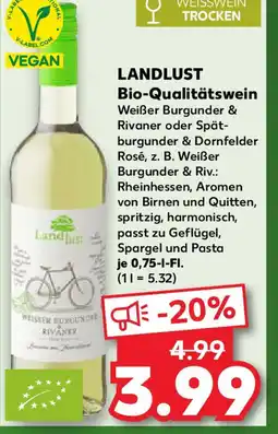 Kaufland LANDLUST Bio-Qualitätswein Angebot