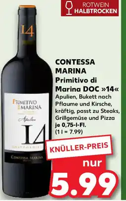Kaufland CONTESSA MARINA Primitivo di Marina DOC >>14<< Angebot