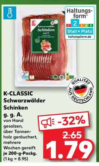 Kaufland K-CLASSIC Schwarzwälder Schinken g. g. A. Angebot