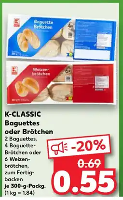 Kaufland K-CLASSIC Baguettes oder Brötchen Angebot