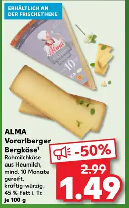 Kaufland ALMA Vorarlberger Bergkäse Angebot