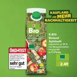 Kaufland K-BIO Bioland Apfelsaft Angebot