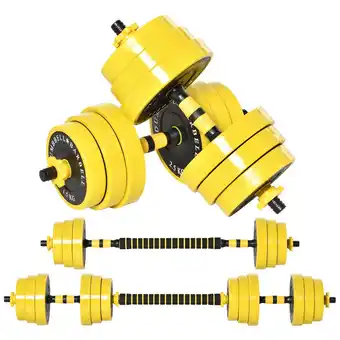 Netto Marken-Discount HOMCOM 25 kg Hantel & Langhantel Eisen, Polypropylen, Eisensand Angebot