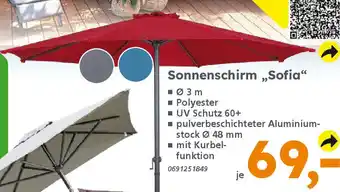 Globus Baumarkt Sonnenschirm,,Sofia" Angebot