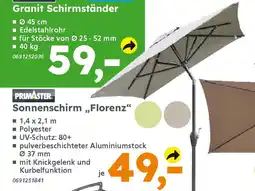 Globus Baumarkt PRIMASTER Sonnenschirm ,,Florenz" Angebot
