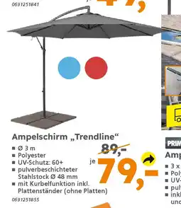 Globus Baumarkt Ampelschirm „Trendline" Angebot