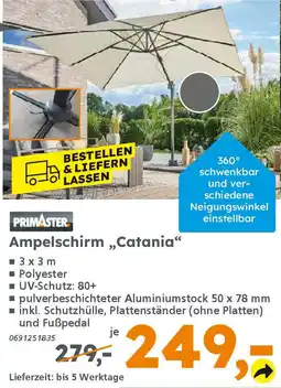 Globus Baumarkt PRIMASTER Ampelschirm ,,Catania" Angebot