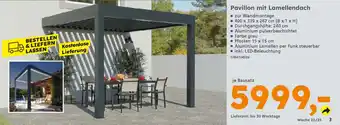 Globus Baumarkt Pavillon mit Lamellendach Angebot
