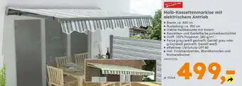 Globus Baumarkt TrendLine Halb-Kassettenmarkise mit elektrischem Antrieb Angebot