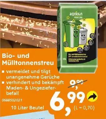 Globus Baumarkt agrícon Bio- und Mülltonnenstreu Angebot