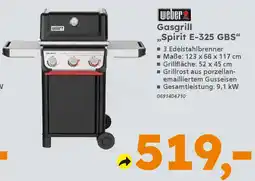 Globus Baumarkt weber Gasgrill ,,Spirit E-325 GBS" Angebot
