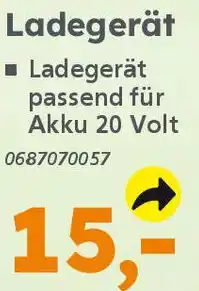 Globus Baumarkt PRIMASTER Ladegerät Angebot