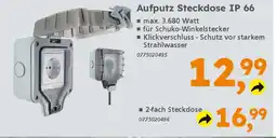 Globus Baumarkt Aufputz Steckdose IP 66 Angebot