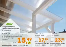 Globus Baumarkt gutta Polycarbonat- Hohlkammerplatte Angebot