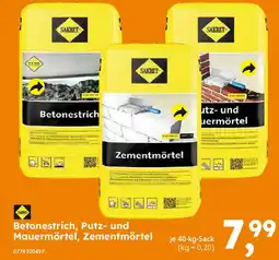 Globus Baumarkt SAKRET Betonestrich, Putz- und Mauermörtel, Zementmörtel Angebot