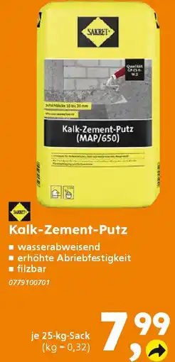 Globus Baumarkt SAKRET Kalk-Zement-Putz (MAP/650) Angebot