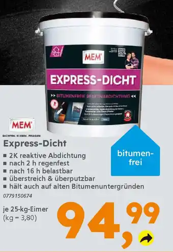 Globus Baumarkt MEM Express-Dicht Angebot