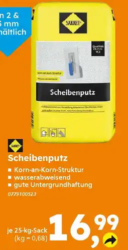 Globus Baumarkt SAKRET Scheibenputz Angebot