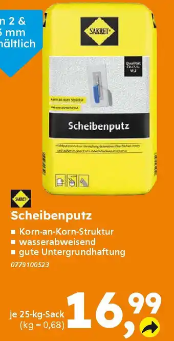 Globus Baumarkt SAKRET Scheibenputz Angebot
