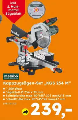 Globus Baumarkt metabo Kappzugsägen-Set „KGS 254 M“ Angebot