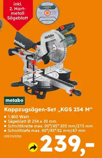 Globus Baumarkt metabo Kappzugsägen-Set „KGS 254 M“ Angebot