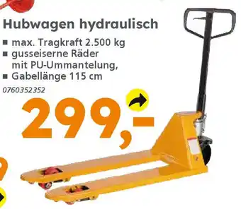 Globus Baumarkt Hubwagen hydraulisch Angebot