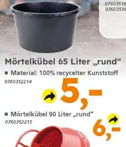 Globus Baumarkt Mörtelkübel 65 Liter „rund" Angebot