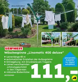 Globus Baumarkt LEIFHEIT Wäschespinne „Linomatic 400 deluxe" Angebot