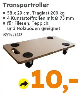 Globus Baumarkt Transportroller Angebot