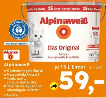 Globus Baumarkt Alpinaweiß Angebot