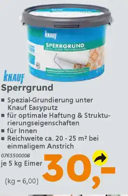 Globus Baumarkt KNAUF Sperrgrund Angebot