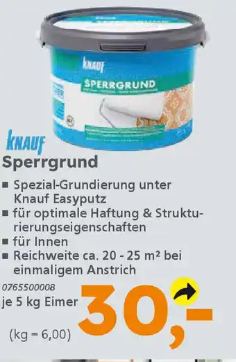 Globus Baumarkt KNAUF Sperrgrund Angebot