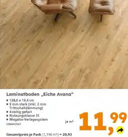 Globus Baumarkt Laminatboden ,,Eiche Avana❝ Angebot